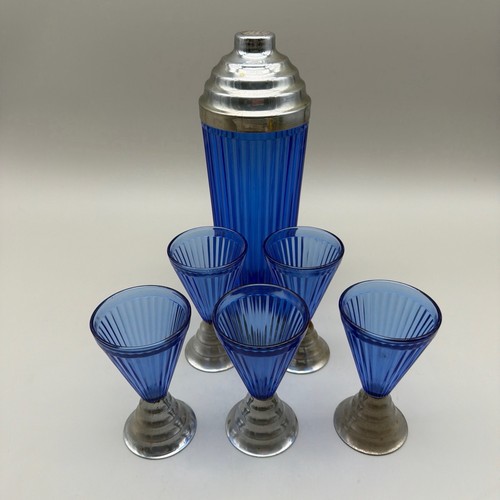 Vintage art deco - cobalt, blue