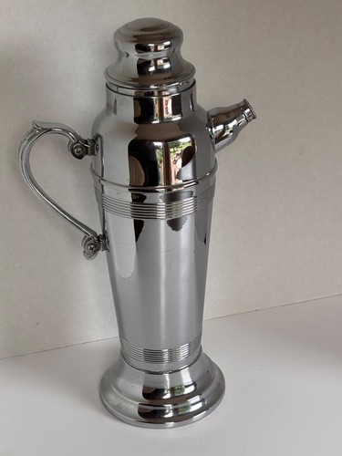 Vntg art deco chrome cocktail - vntg,