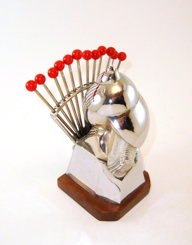 French art deco chrome snail - deco,