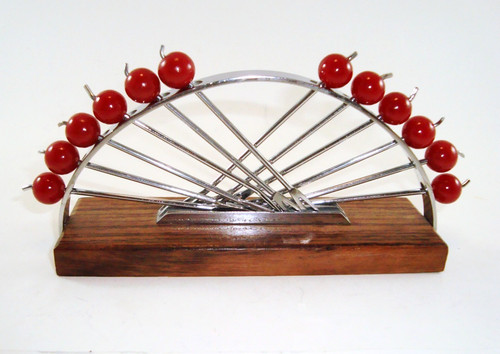 French art deco chrome wood - french,