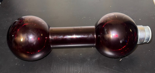 Vintage ruby red barbell - ruby,