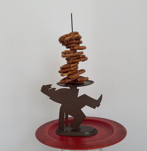 Art deco copper pretzel - art,