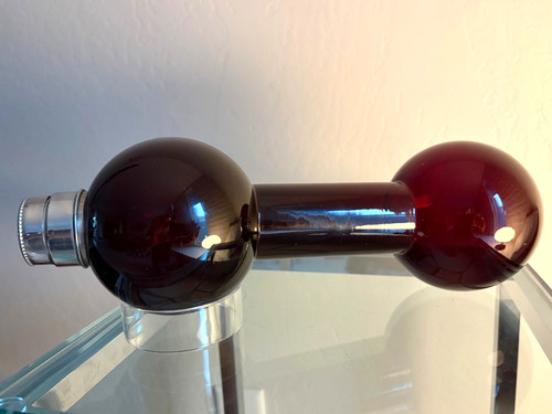 Vintage ruby red dumbbell - ruby,