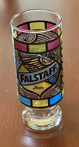 Falstaff beer glass stained - glass,